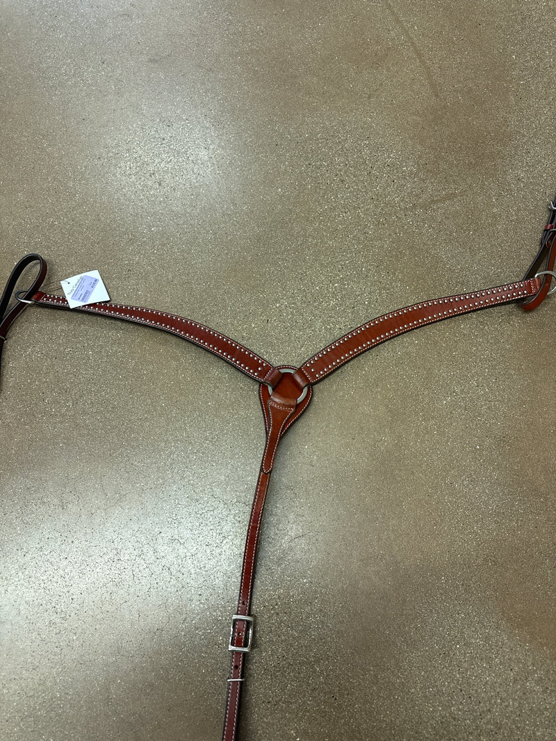 TKDZ5932 Breastcollar Chestnut Leather w/Spots