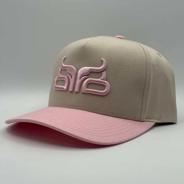 CLCAP3--Pink/Tan Baredown Cap Trucker Style