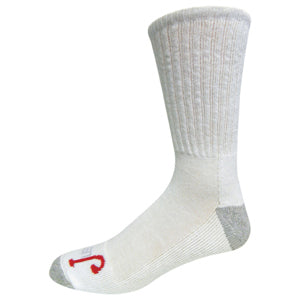 CL9500G04- Justin Half Cushion Crew Sock White 3pk