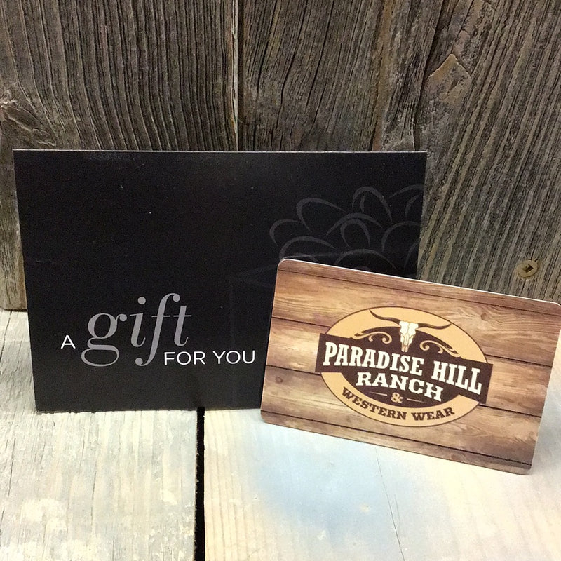 Paradise Hill Ranch & Western Wear ONLINE GIFT CARD