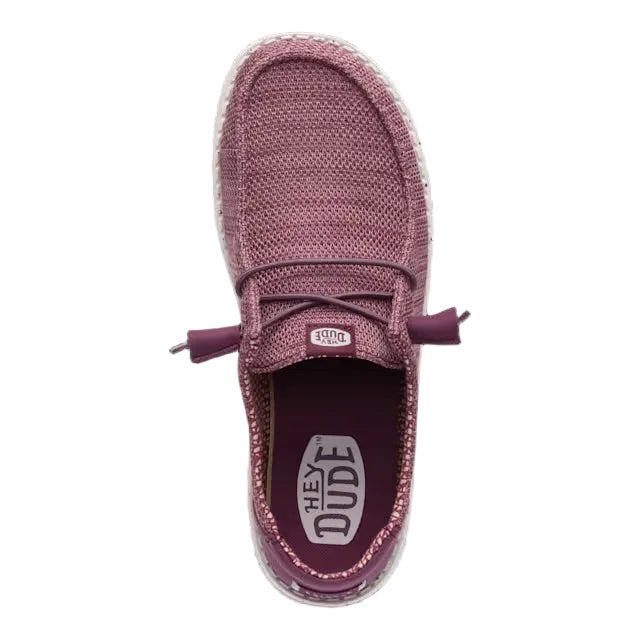 CL41878-605 Hey Dude Women's- Wendy Stretch- Burgundy