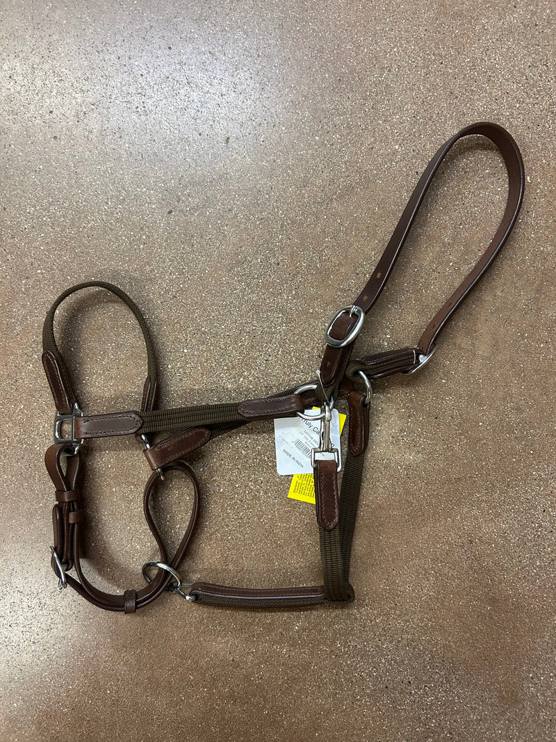 TKLH3548-Brown Halter Leather w/ Nylon