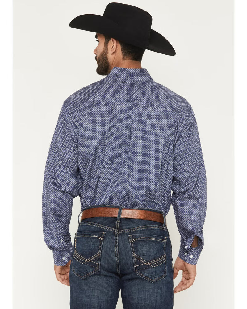 CLMTW1106012 Men's Cinch L/S Button- Geo Print Flowers