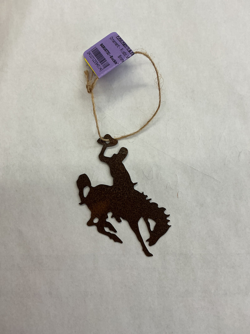 BGRUSTIC--Buckin' Ornament - Rustic Western - Buckin Bronc