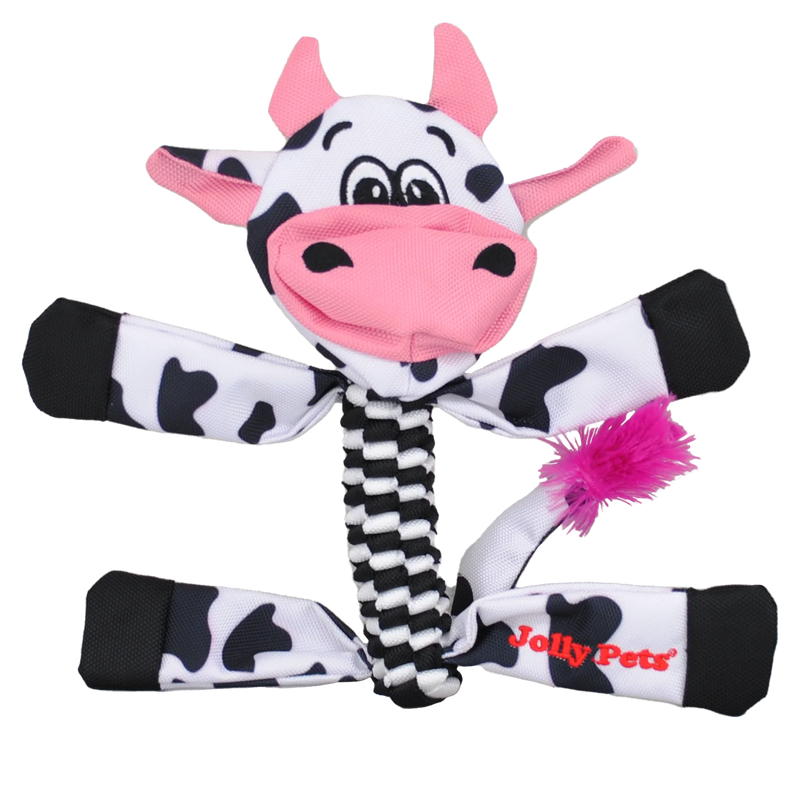 PSTHPFHP-Cow Dog Toy Jolly Pets Flat Head