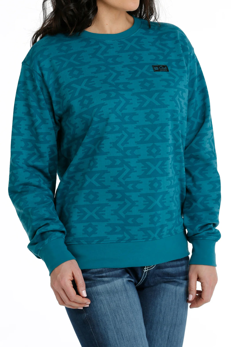 CLMAK7905001 Women's Cinch Crewneck Aztec