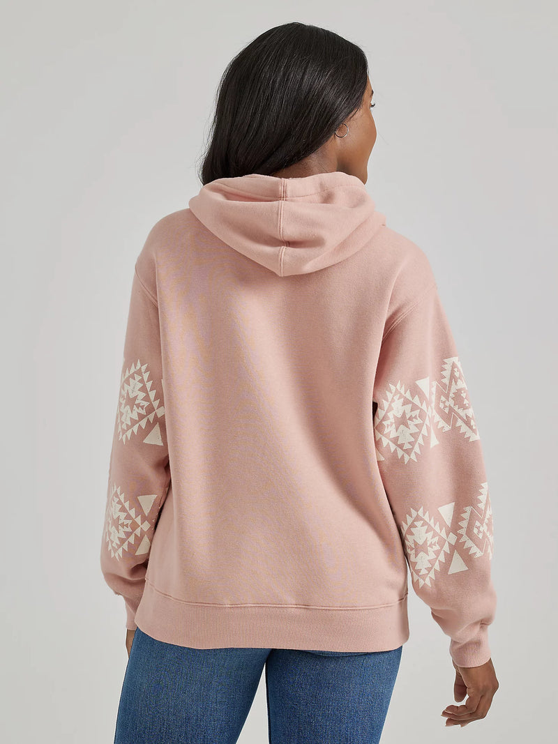 CL112356679 Pink Wrangler Ladies Aztec Hoodie