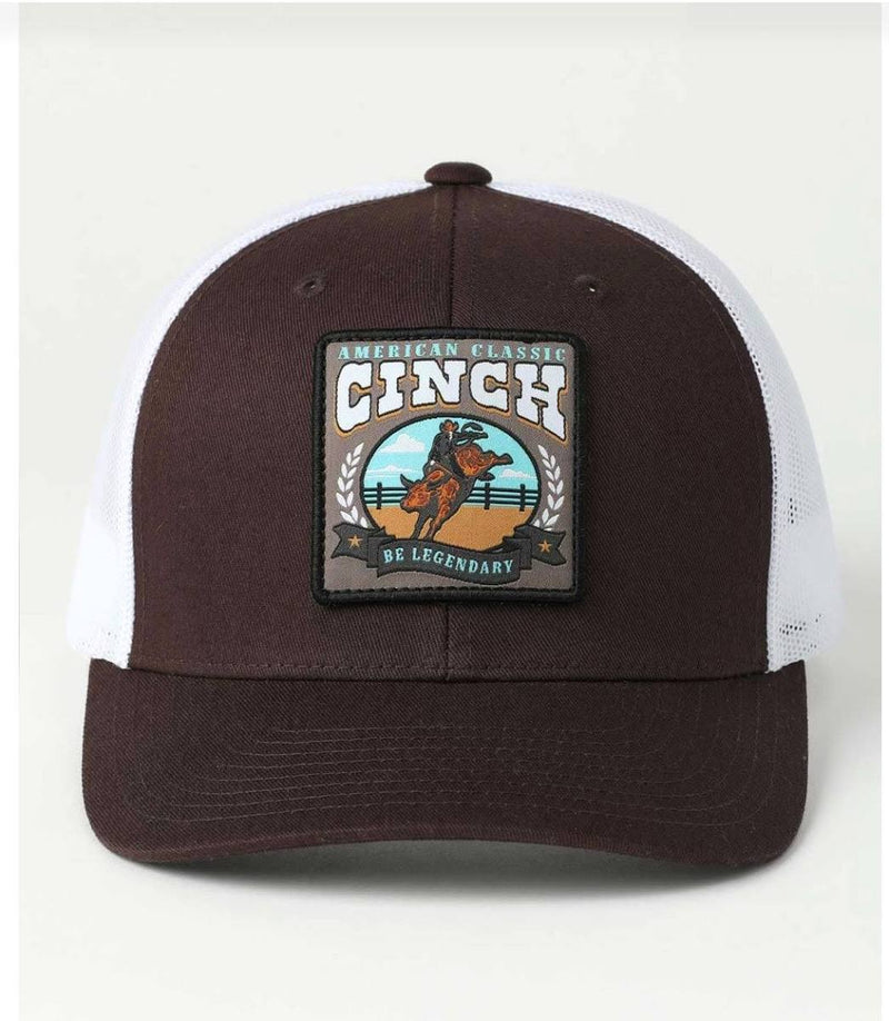 CLMCC0660654 BRN Ball Cap Cinch "American Classic Patch"
