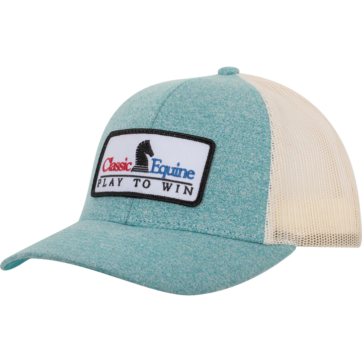 CLCAPCE53 Classic Equine Hat- Teal/White