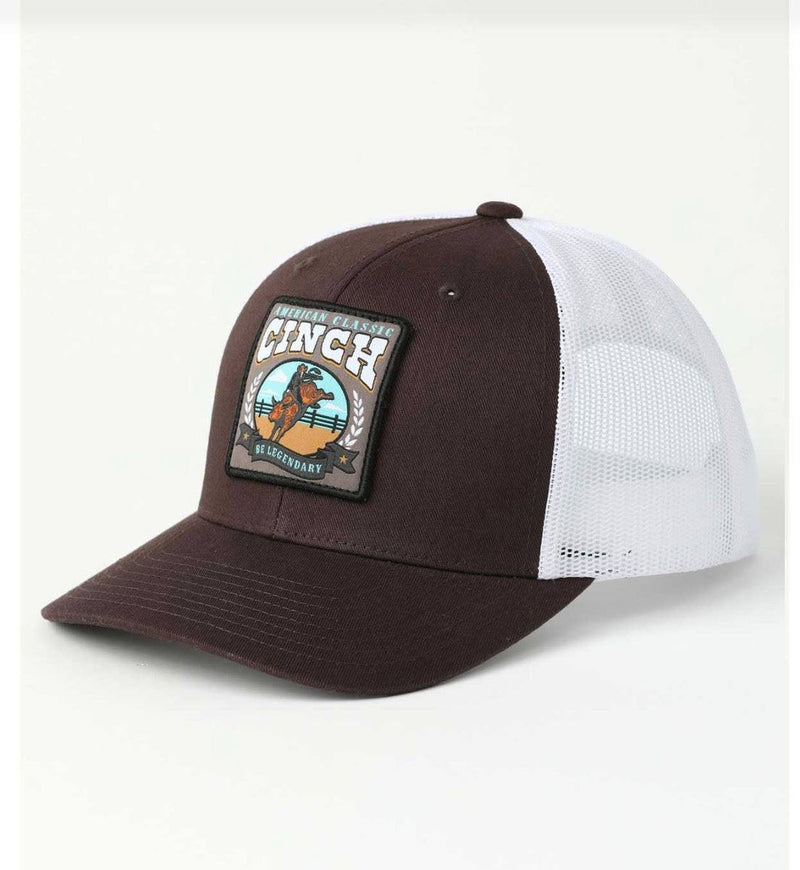CLMCC0660654 BRN Ball Cap Cinch "American Classic Patch"