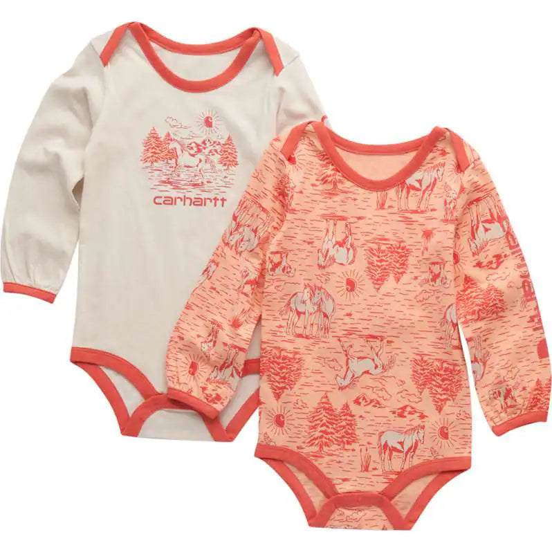 CLCG9940 Carhartt Kids Body Suit Farm Print 2pc