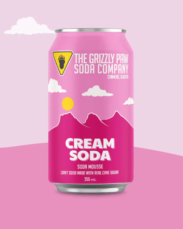 BGGP00004 The Grizzly Paw - Soda- 4 Pack - Cream Soda