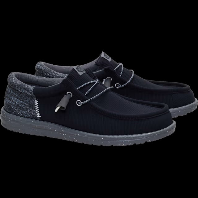 CL45146-0PM Hey Dude Men's- Wally Funk- Black/Smoke Grey
