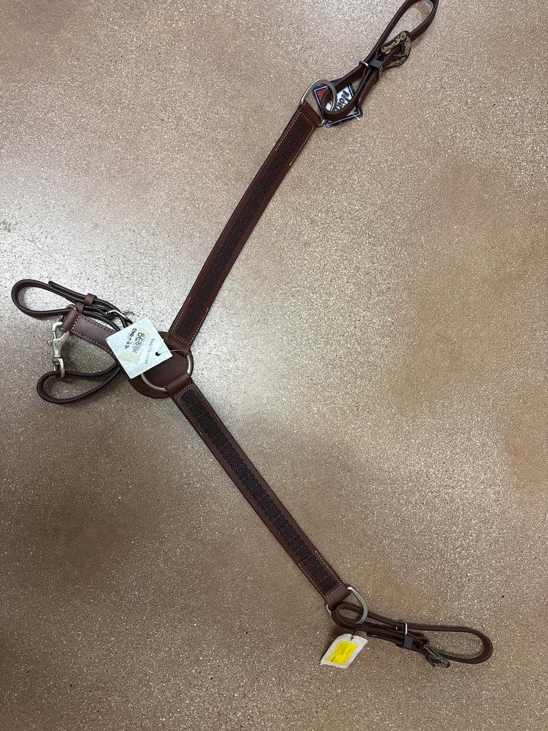 TKBC5411 Breastcollar 1" w/Celtic Tooling - Drk Oil