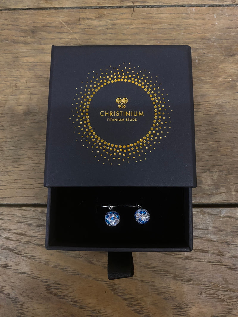 BGEAR-HOOP-- Titanium Hoop Sparkle Ball Earring