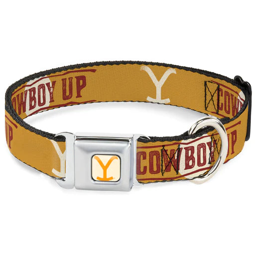 PSWYS009-M Dog Collar Medium 11-17" Yellowstone Cowboy up