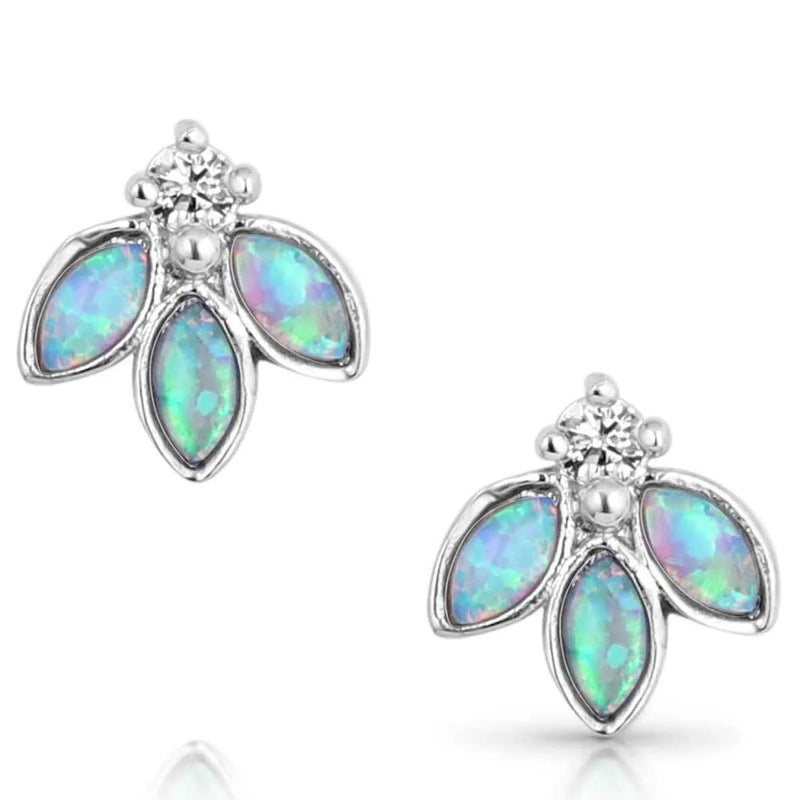 BGER5801 Earrings -Untammed Floral opal
