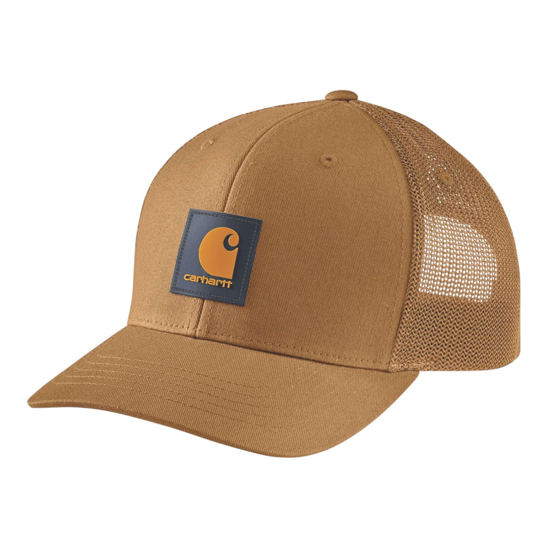 CLAH5216--Brown Cap - Carhartt Twill Mesh Back Logo Patch