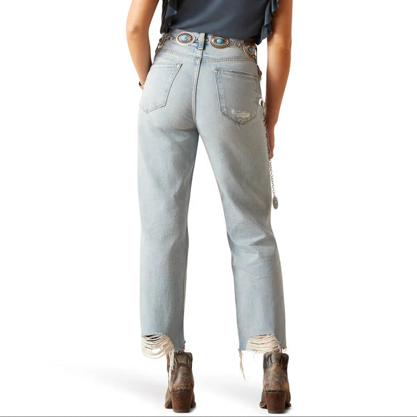 CL10045187 Ariat Ladies Jeans High Rise Tommy Straight - Mykonos