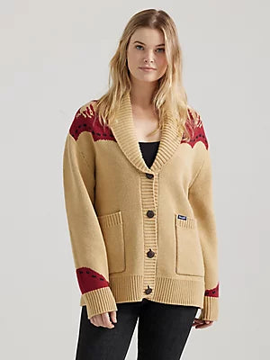 CL112356699 Wrangler Ladies Cardigan- Long Live Cowboys