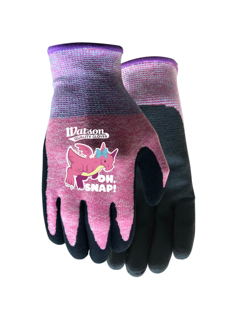 CL6171 Glove-Kids "Oh Snap" Poly Sandy Latex Palm, 3-5 Yrs