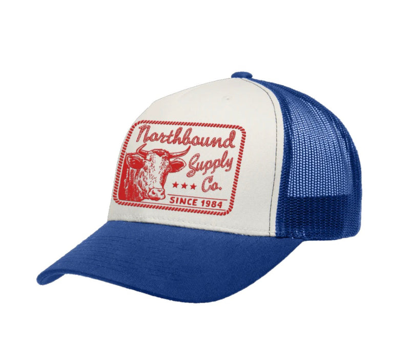 CLNB0370 Cattle Trucker Hat- Red/Blue/White