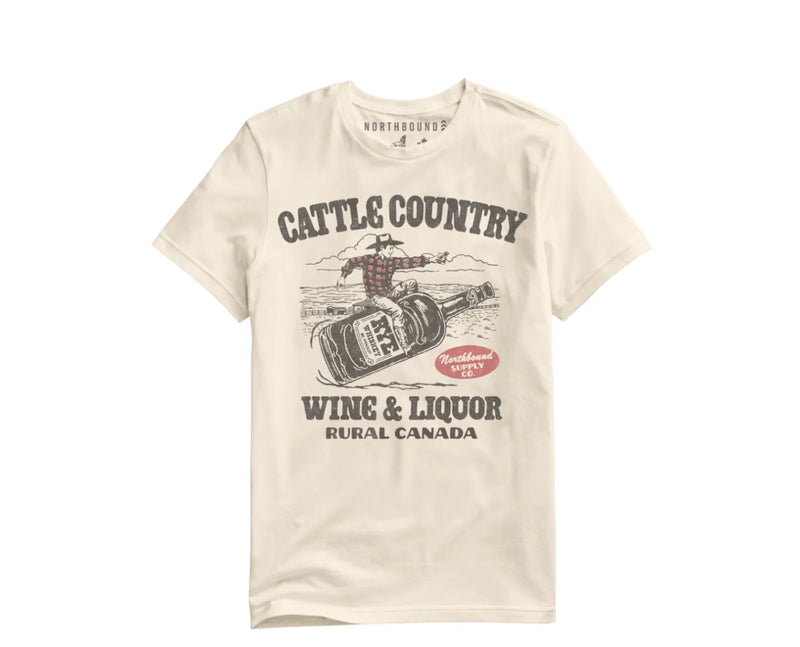 CLNB0358 Men's Cattle Country T-Shirt- Cream