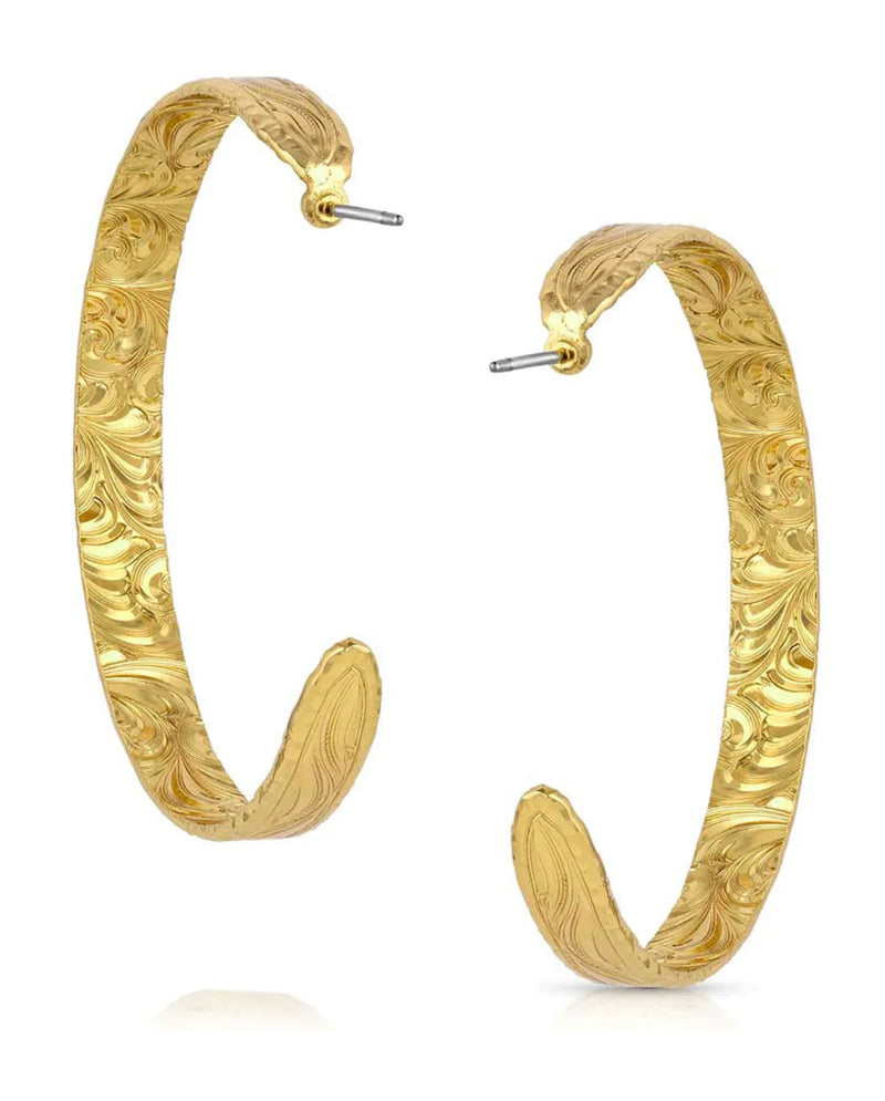BGER5663G Earrings -Thin Hoop Gold