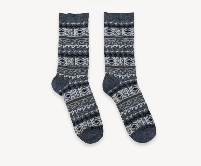 CLATP4-S/M Alpaca Socks-Thick Print RockFace