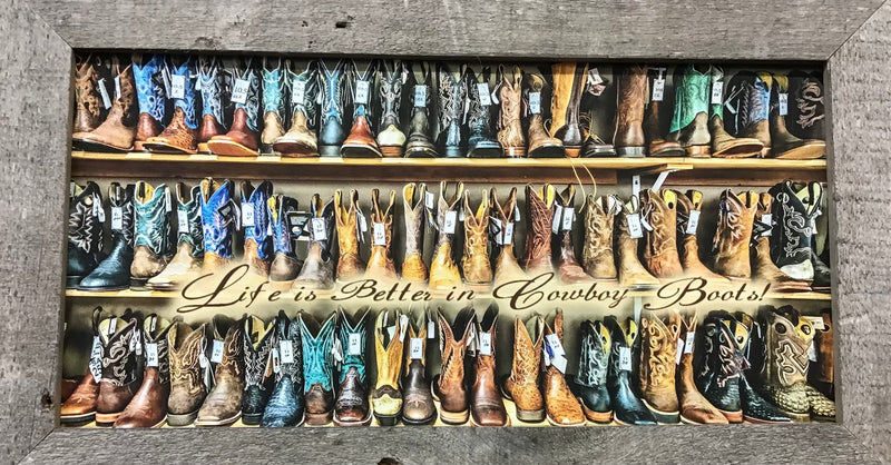 BG21281 Cowboy Boots "Life is Better" 10x20