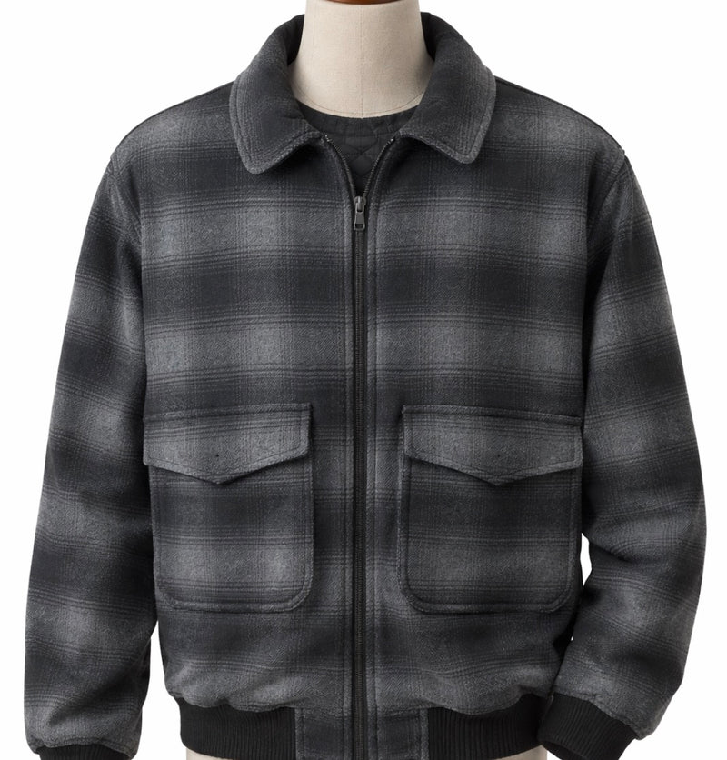 CL6144 Jacket Mens Stetson Wool Plaid- Medium