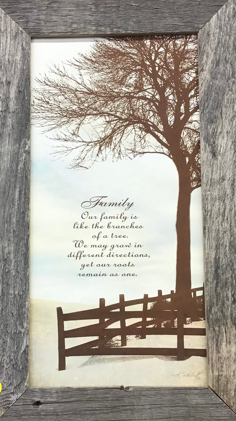 BG66301 Family Verse- Winter Tree Silhouette 8x16