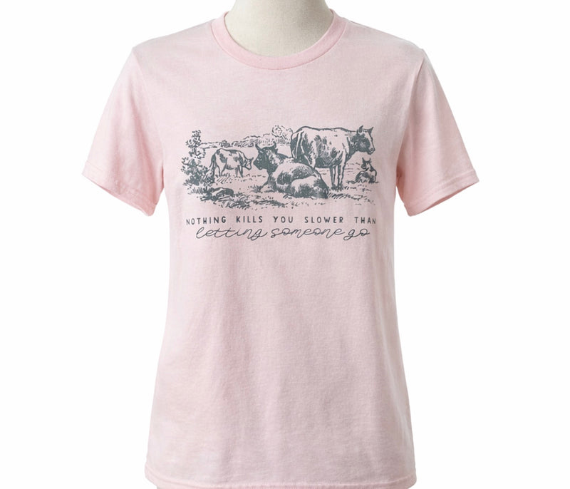 CLTSHIRT-Pink Ladies TShirt "Cattle Western"