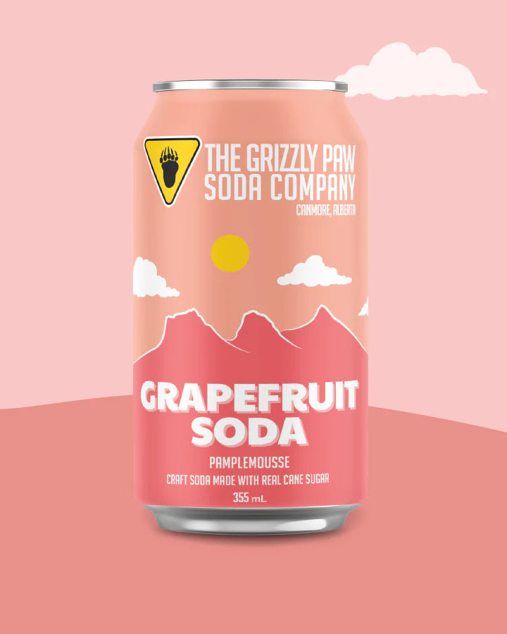 BGGP00005 The Grizzly Paw - Soda- 4 Pack - Grapefruit