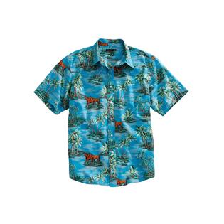 CL10-002-0064-0473-L Mens Tin Haul  S/S Snaps Hawaiian Print