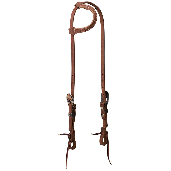 TK10036-01-16 Headstall Sliding Ear 3/4" Thunderbird Buckles Protack