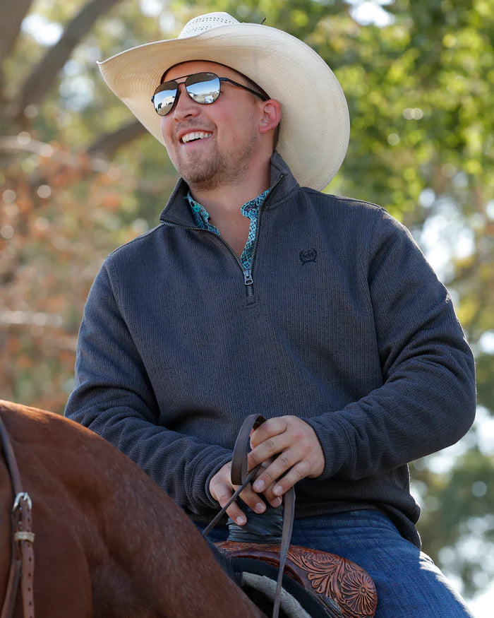 CLMWK1080020 Cinch Men's 1/4 Zip Knit Pull Over