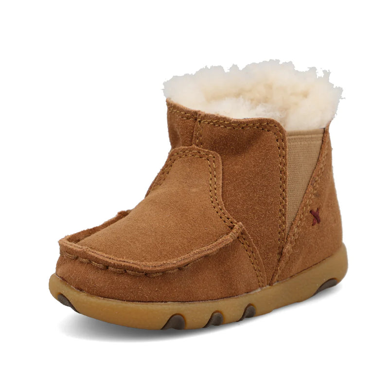 CLTICA0021-7M-Tan Twisted X Infants Chukka Drving Moc Slip On