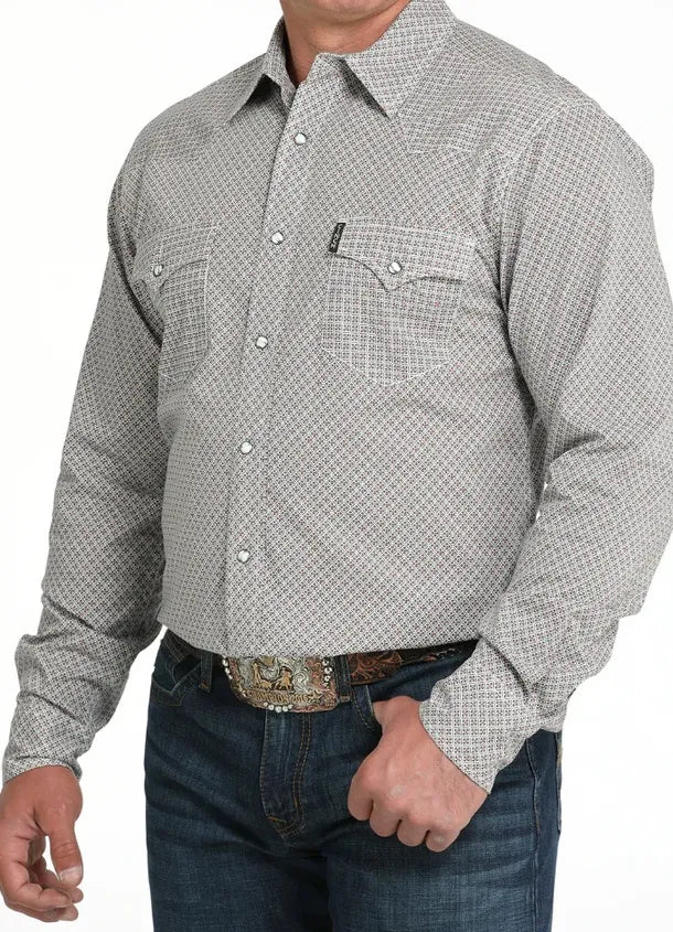 CLMTW1303095 Cinch Men's L/S Modern Fit Snaps - Patterned