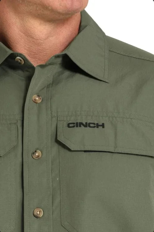 CLMTW1722003 Mens Cinch Arenaflex Button L/S- Soild