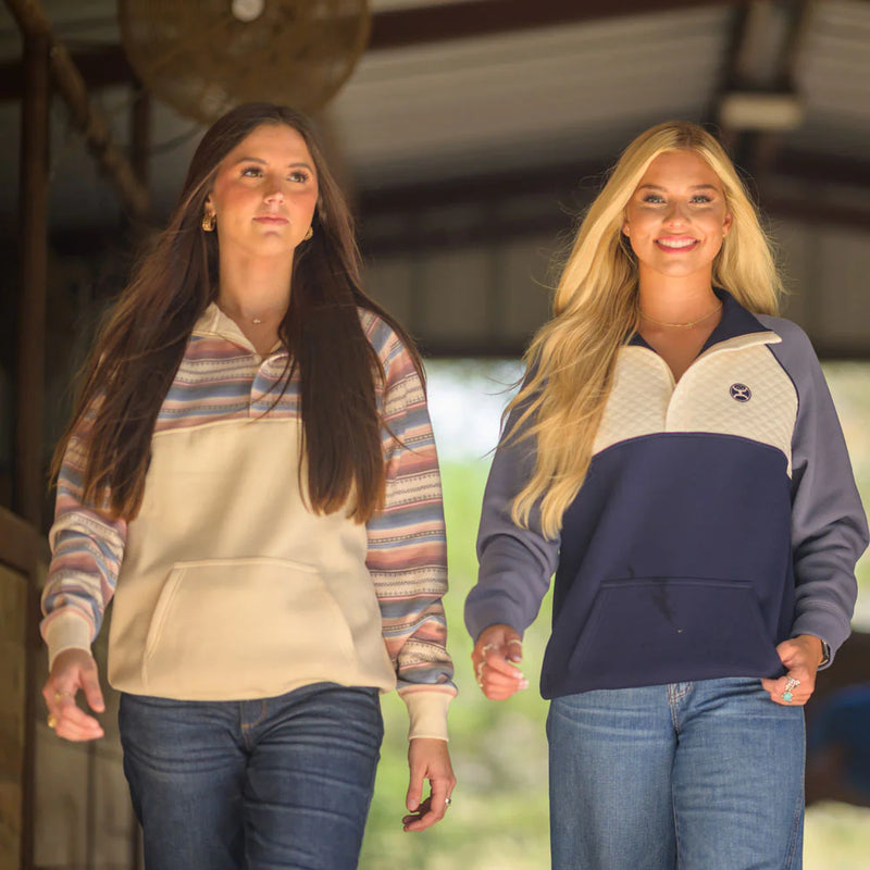 CLHH1350 Hooey Ladies Prime 1/4 Zip Hoodie "Whitecap"