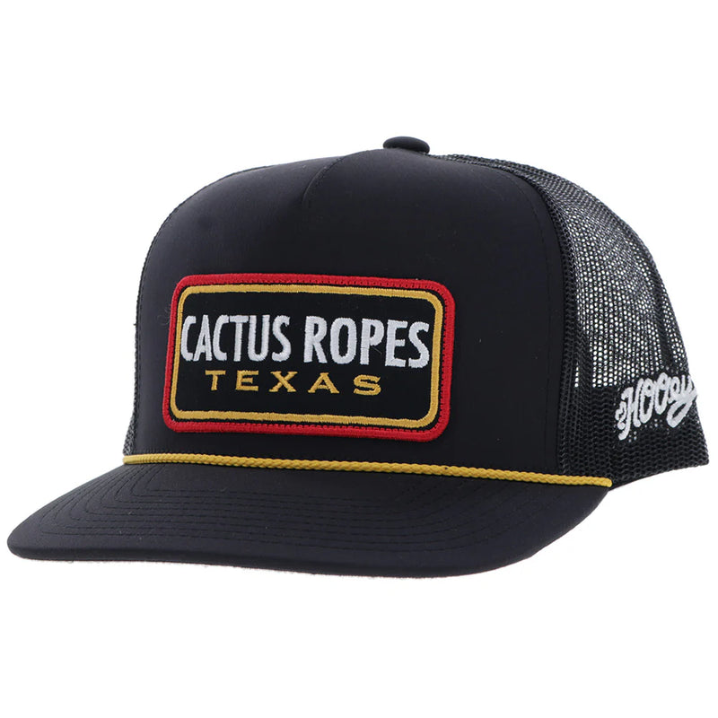 CLCR118 Hooey Cactus Ropes Ball Cap- Black/Yellow