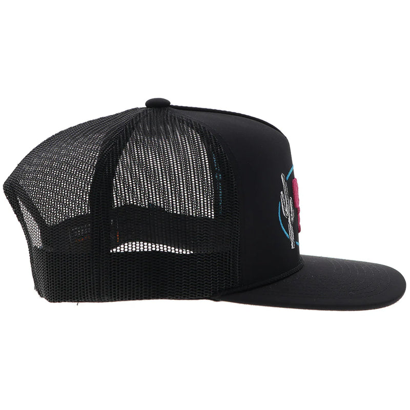 CLCR113 Hooey Cactus Ropes Ball Cap- Black/Pink/Blue