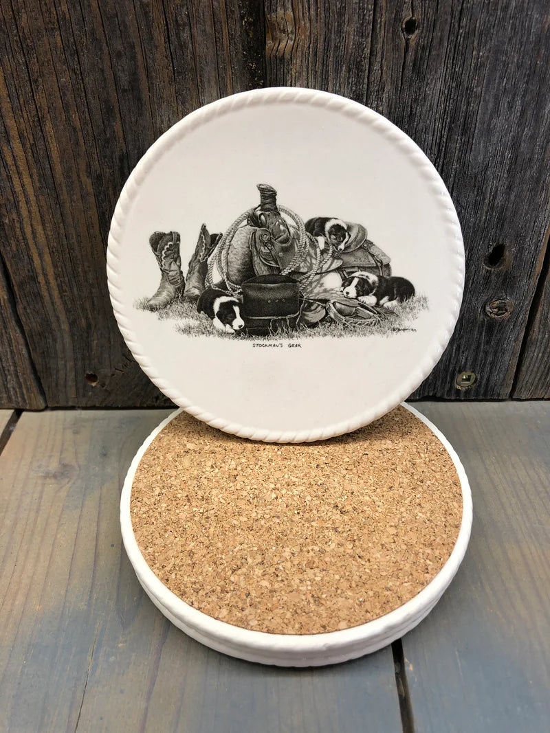 BG1801001-MothrLov Bernie Brown-Coaster Set