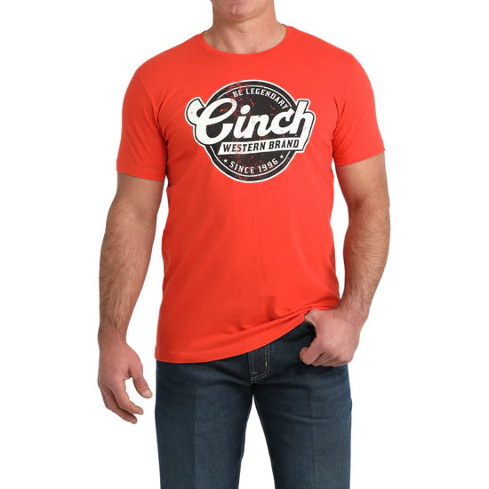 CLMTT1690709 Cinch Men's Tshirt "Cinch Western Brand Logo- Red