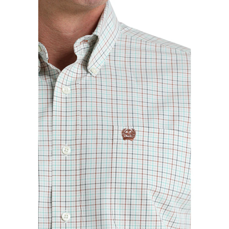 CLMTW1106035 Cinch Men's L/S Button up- Cream Plaid