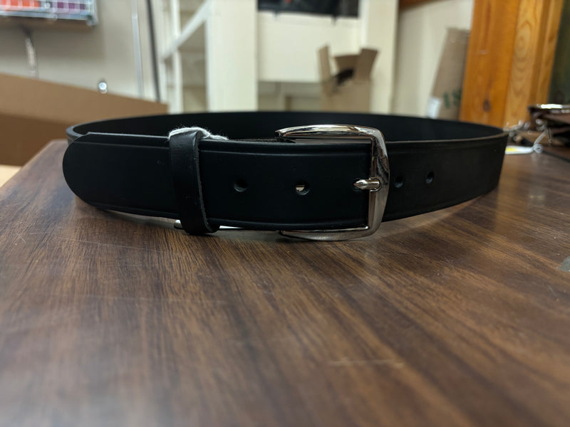 CLBELT-T1E-46"-Black Men's Plain Leather Belt