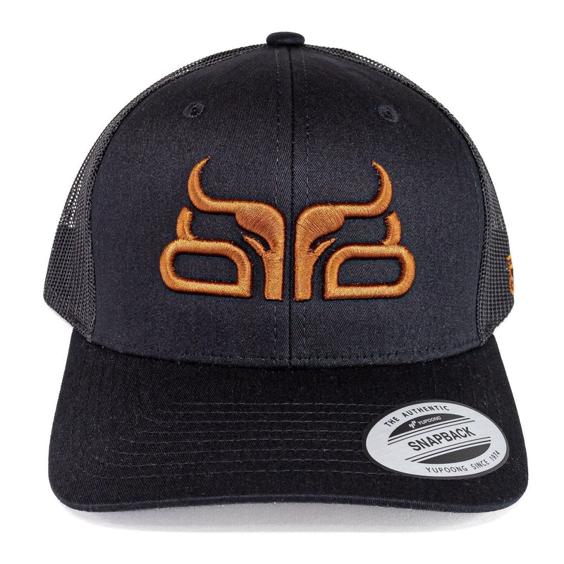 CLCAP4--Blk/Cppr Baredown Cap Raised Logo