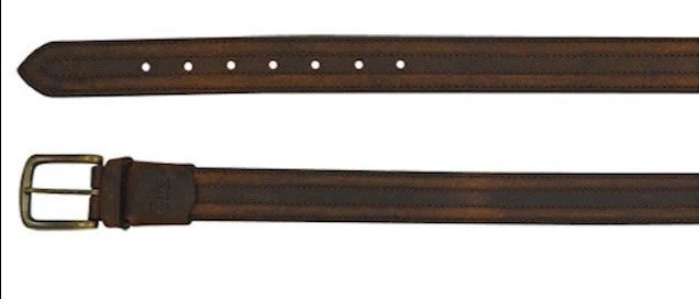 CL22224BE9-40-Brown Belt Mens Chippewa Trapunto Detail