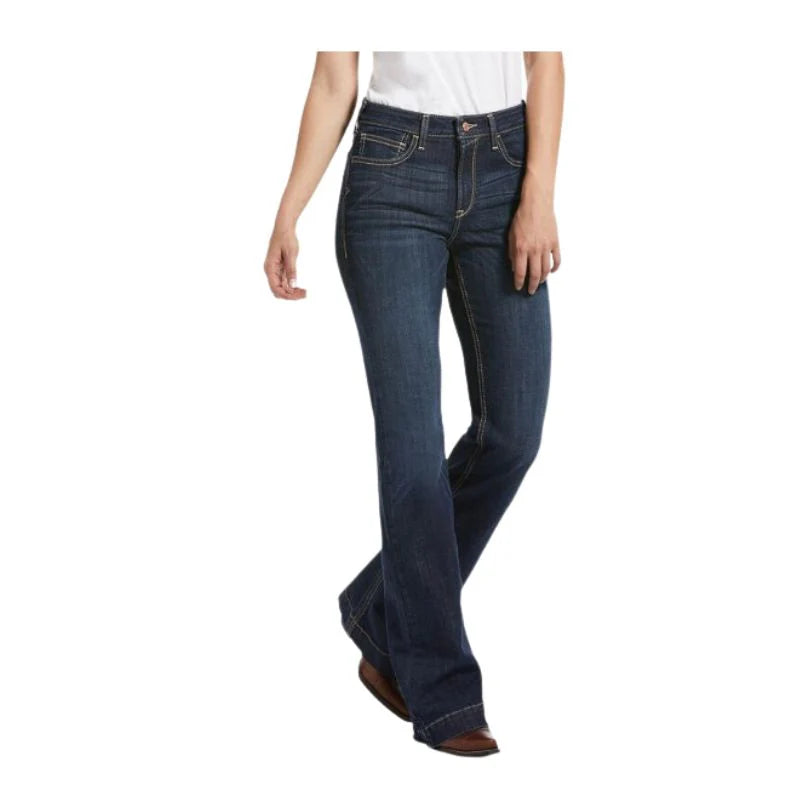 CL10032550-Ariat Ladies Jeans-High Rise Slim Trouser-Rascal